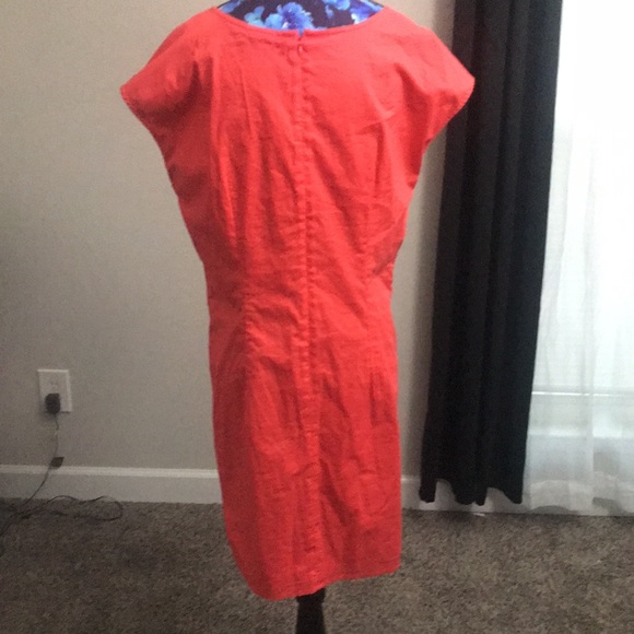 Orange Textured Tunic Dress size L - Picture 3 of 4